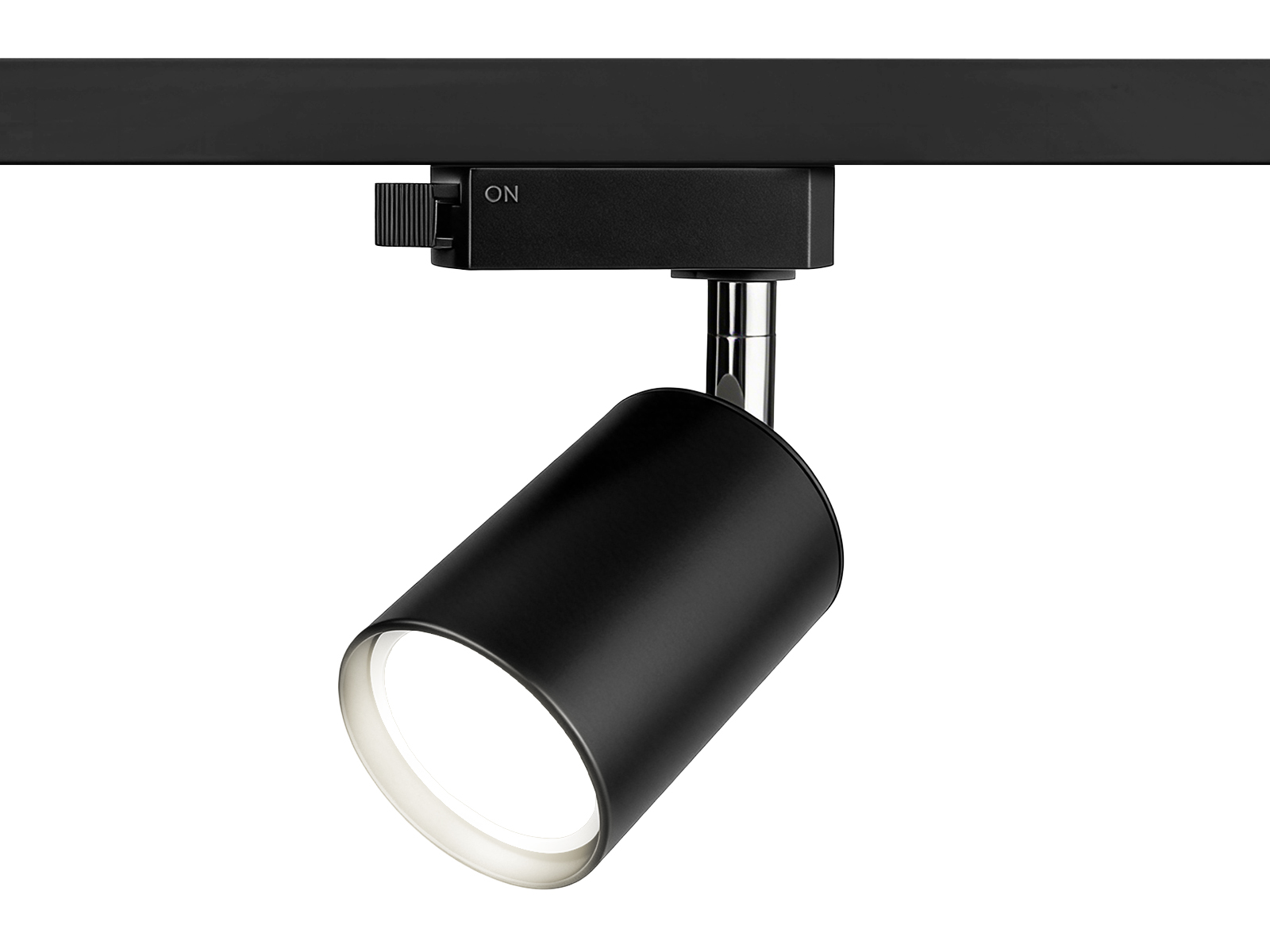 Lampa szynowa na żarówkę na GU10 czarna jednofazowa